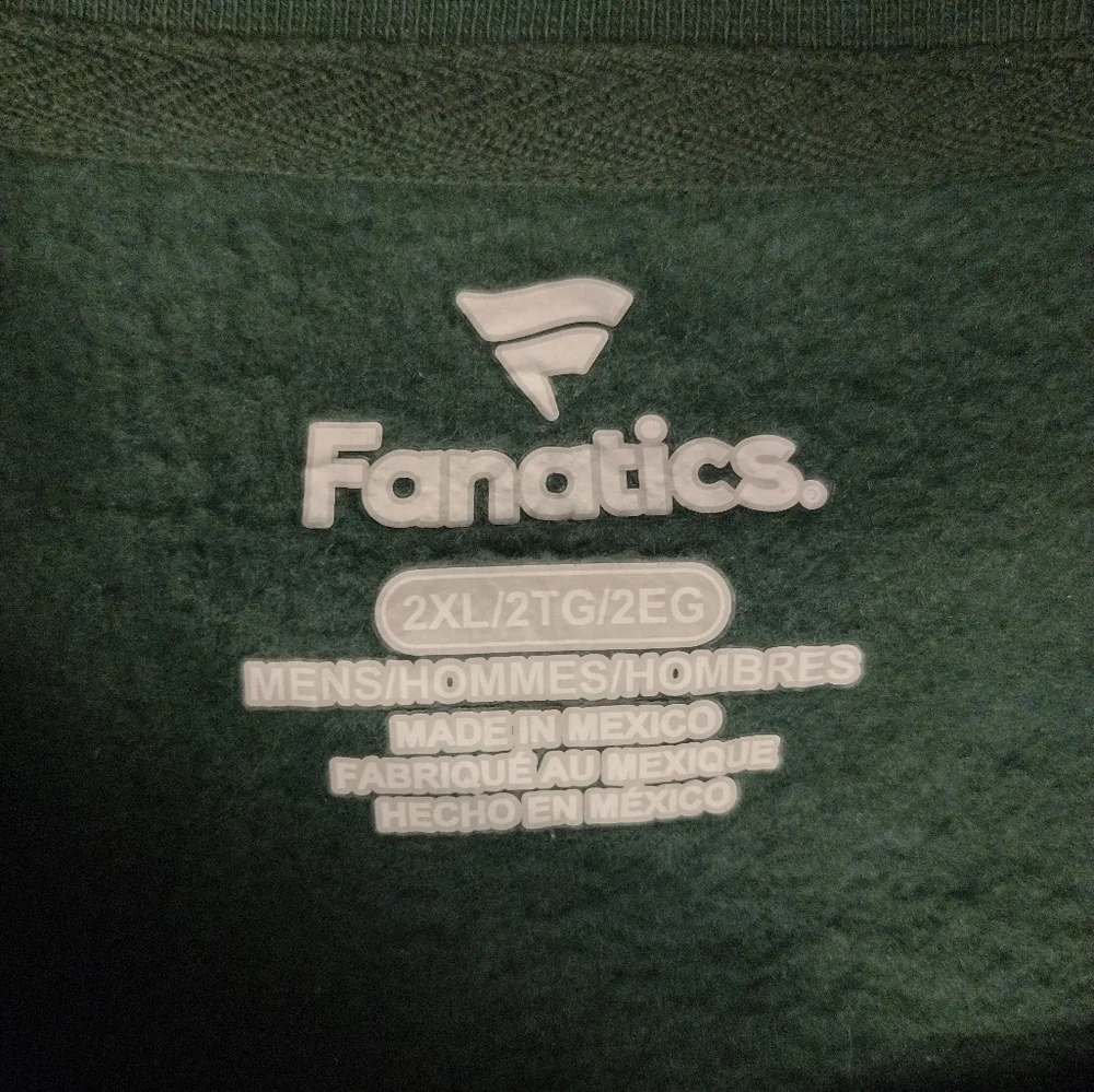 Fanatics Green Bay Packers Green Crewneck Sweater 2XL - Picture 7 of 9